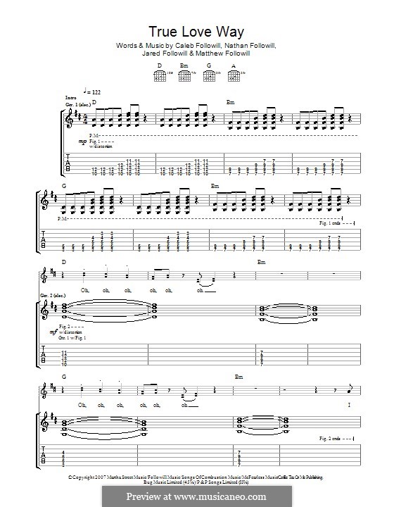 True Love Way (Kings of Leon) by A.C. Followill, J. Followill, M