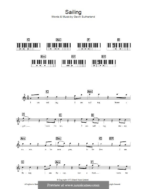 Sailing by G. Sutherland sheet music on MusicaNeo
