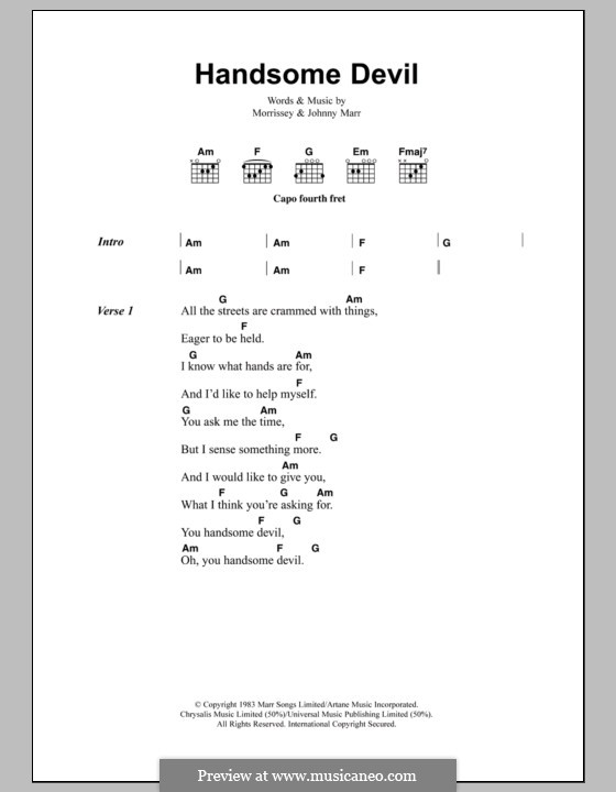 Handsome Devil (The Smiths) by Morrissey, J. Marr on MusicaNeo