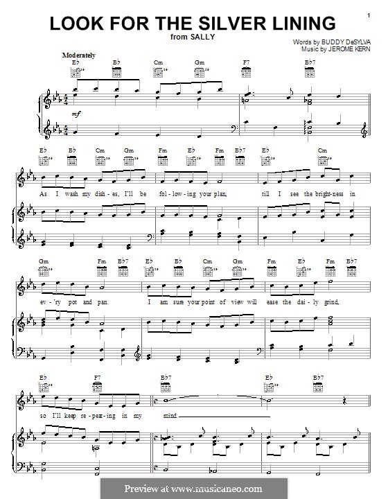 Look for the Silver Lining by J. Kern sheet music on MusicaNeo