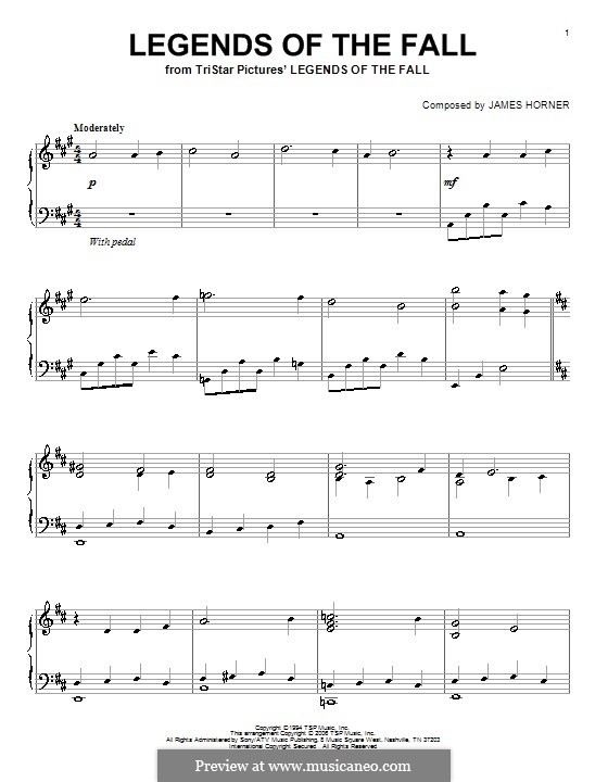 The Ludlows (from 'Legends of the Fall') by J. Horner on MusicaNeo