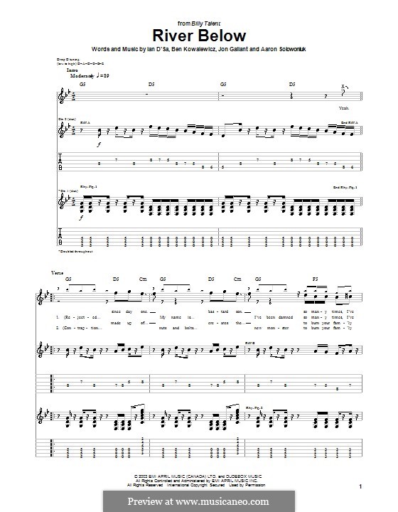 River Below (Billy Talent) by A. Solowoniuk, B. Kowalewicz, I. D'Sa, J