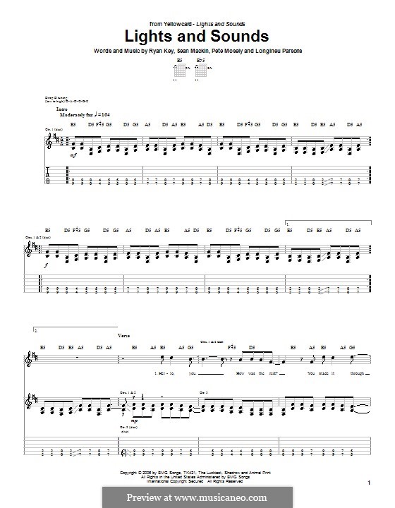 Lights and Sounds (Yellowcard) by L. Parsons, P. Mosely, R. Key, S