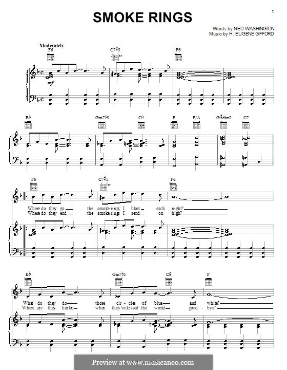 Smoke Rings by H.E. Gifford sheet music on MusicaNeo