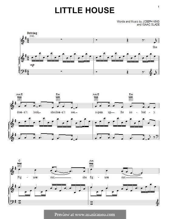 Little House (The Fray) by I. Slade, J. King sheet music on MusicaNeo
