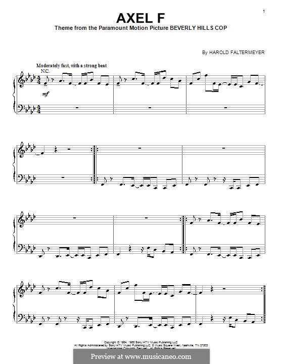 Axel F (from Beverley Hills Cop) by H. Faltermeyer on MusicaNeo
