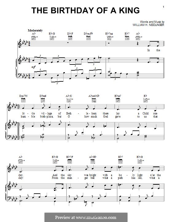 The Birthday of a King by W.H. Neidlinger free download on MusicaNeo
