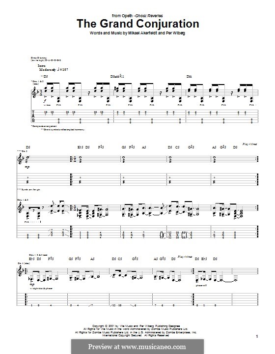 The Grand Conjuration (Opeth) by M. Akerfeldt, P. Wiberg on MusicaNeo