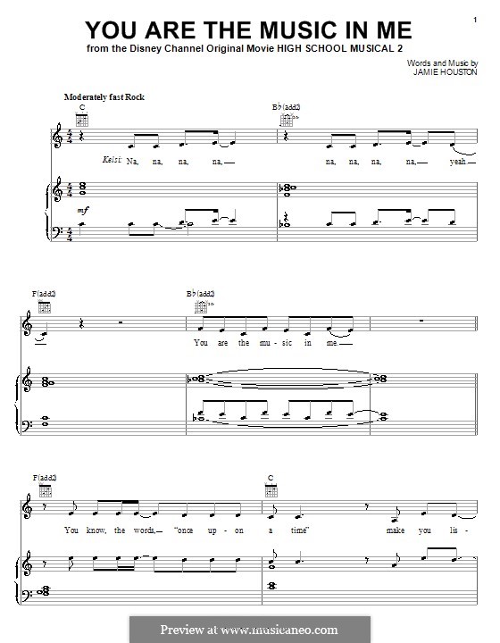 You are the Music in Me (High School Musical 2) by J. Houston on MusicaNeo