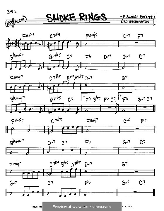 Smoke Rings by H.E. Gifford sheet music on MusicaNeo