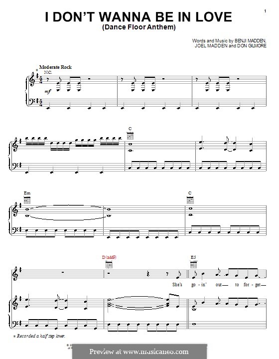 I Don't Wanna Be in Love (Dance Floor Anthem) by B. Madden, J. Madden