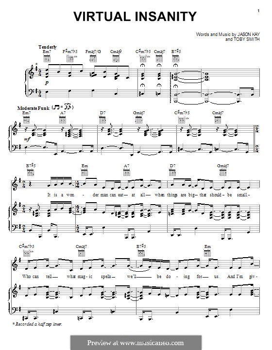 Virtual Insanity (Jamiroquai) by J. Kay, T. Smith on MusicaNeo