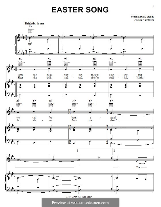 Easter Song by A. Herring sheet music on MusicaNeo