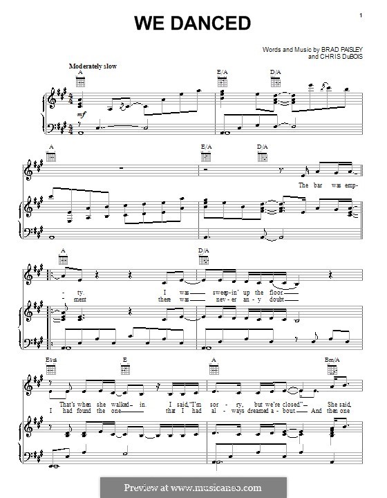 We Danced by C. DuBois sheet music on MusicaNeo