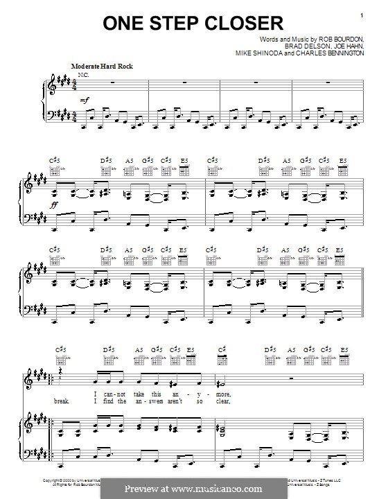 One Step Closer (Linkin Park) by B. Delson, C. Bennington, J. Hahn, M