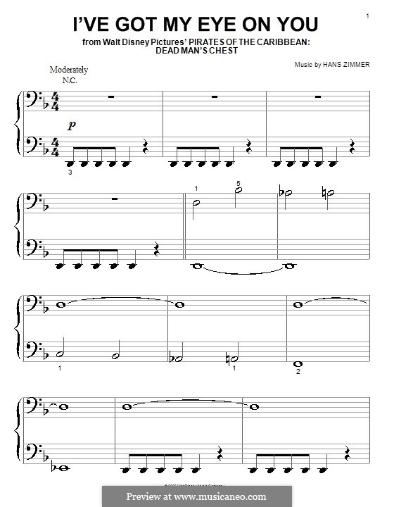 I've Got My Eye on You by H. Zimmer sheet music on MusicaNeo
