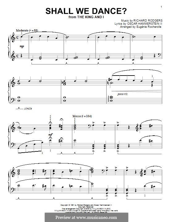 Shall We Dance? (from The King and I) by R. Rodgers on MusicaNeo