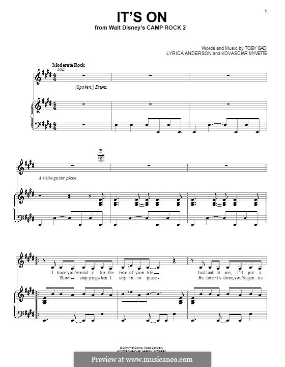 It',s On (Camp Rock 2 (Movie)) by K. Myvette, L. Anderson, T. Gad on