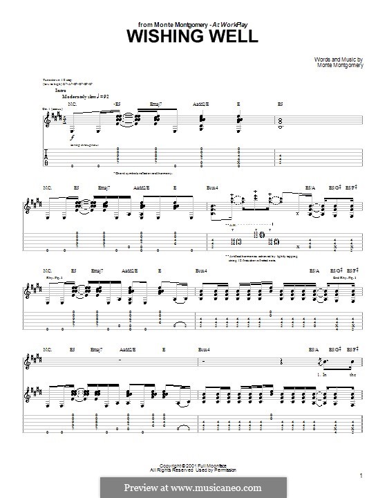 Wishing Well by M. Montgomery sheet music on MusicaNeo