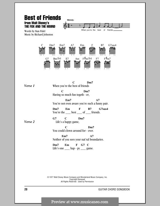 Best of Friends (Pearl Bailey) by R. Johnston sheet music on MusicaNeo