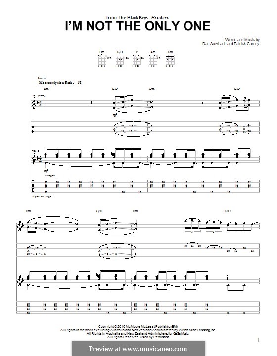 I'm Not the Only One (The Black Keys) by D. Auerbach, P. Carney on