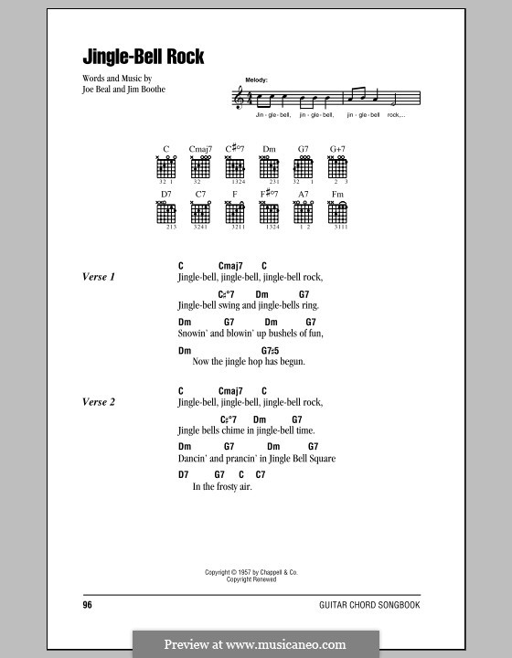 Jingle Bell Rock by J. Boothe, J. Beal sheet music on MusicaNeo