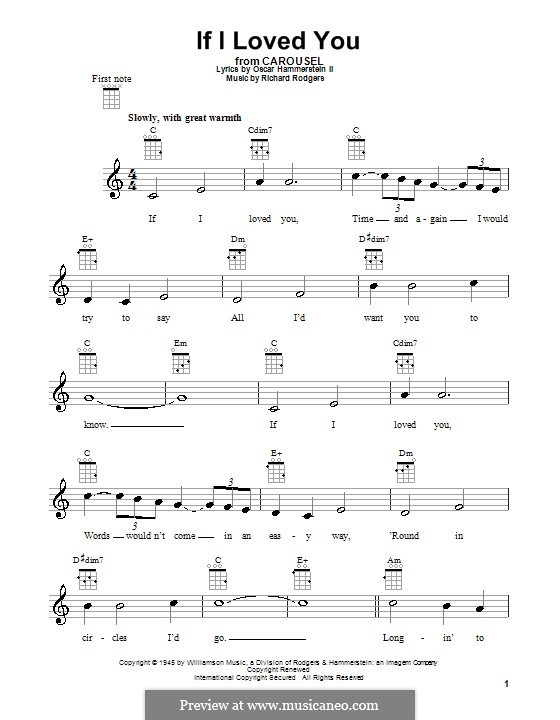 If I Loved You (from Carousel) by R. Rodgers sheet music on MusicaNeo