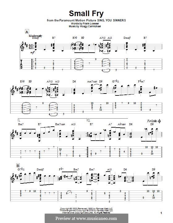 Small Fry by H. Carmichael sheet music on MusicaNeo