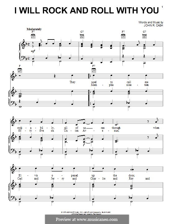 I Will Rock and Roll with You by J. Cash sheet music on MusicaNeo