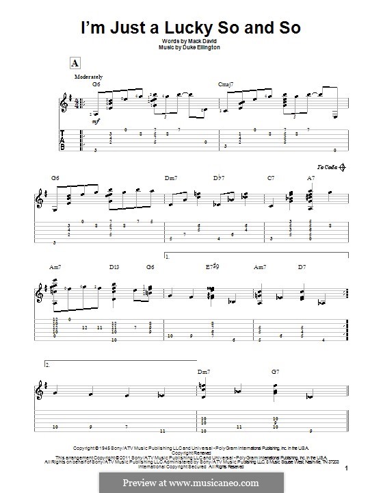 I'm Just a Lucky So and So (Diana Krall) by D. Ellington on MusicaNeo