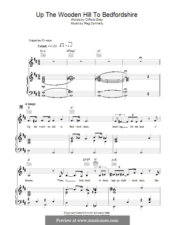 Up the Wooden Hill to Bedfordshire (Vera Lynn) by R. Connelly on MusicaNeo