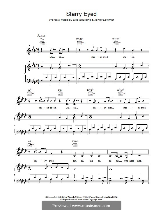 Starry Eyed by E. Goulding, J. Lattimer sheet music on