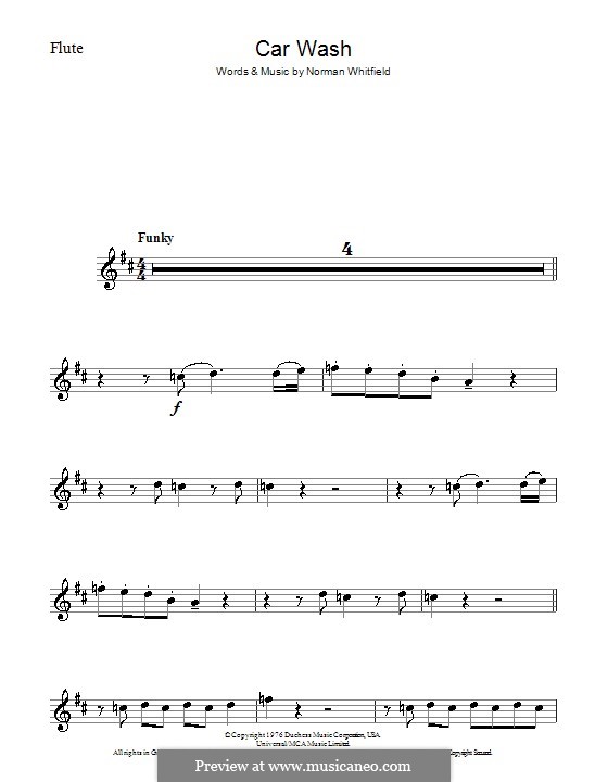 Car Wash (Rose Royce) by N.J. Whitfield sheet music on MusicaNeo