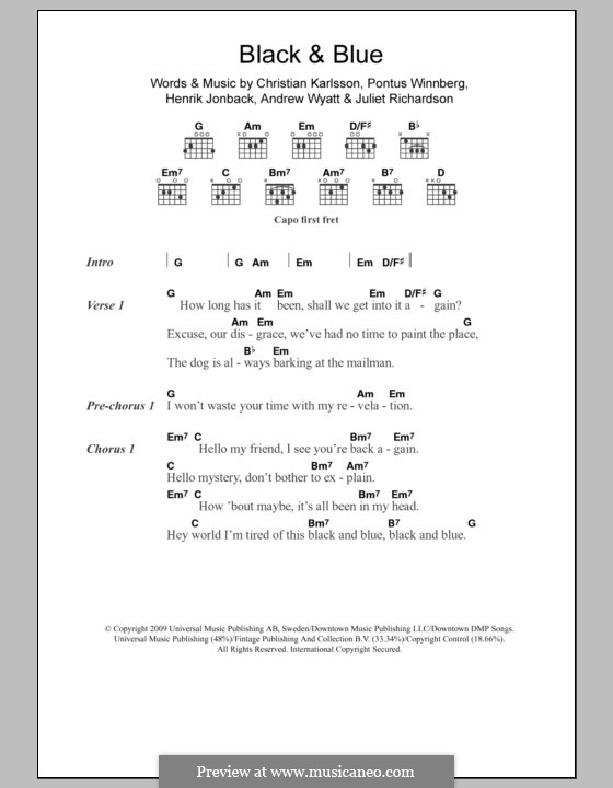 Black and Blue by A. Wyatt, C. Karlsson, H. Jonback, J. Richardson, P