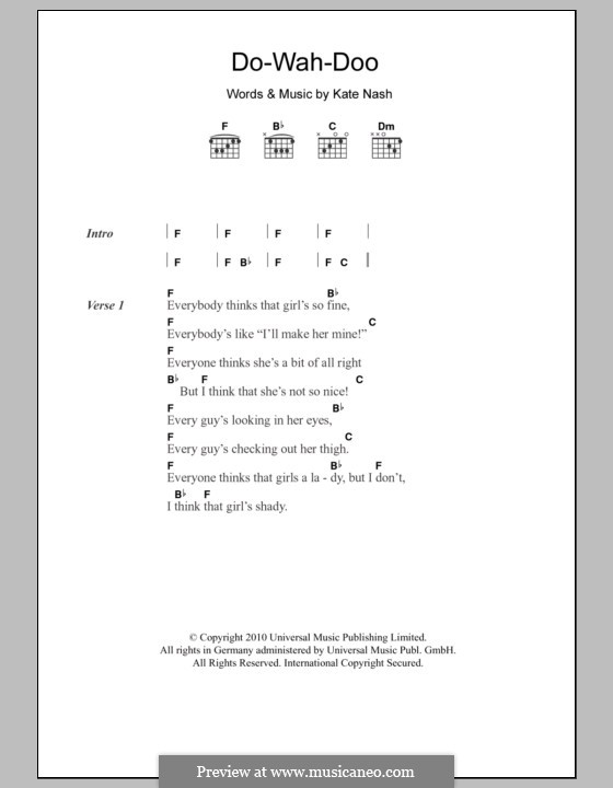 DoWahDoo by K. Nash sheet music on MusicaNeo