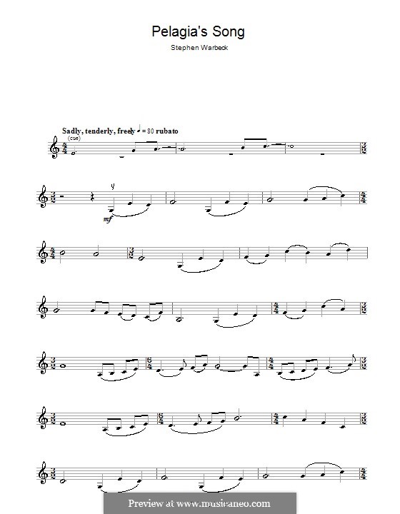 Pelagia's Song (from Captain Corelli's Mandolin) by S. Warbeck on MusicaNeo
