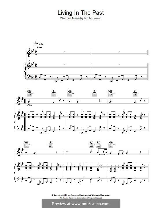 Living in the Past (Jethro Tull) by I. Anderson sheet music on MusicaNeo