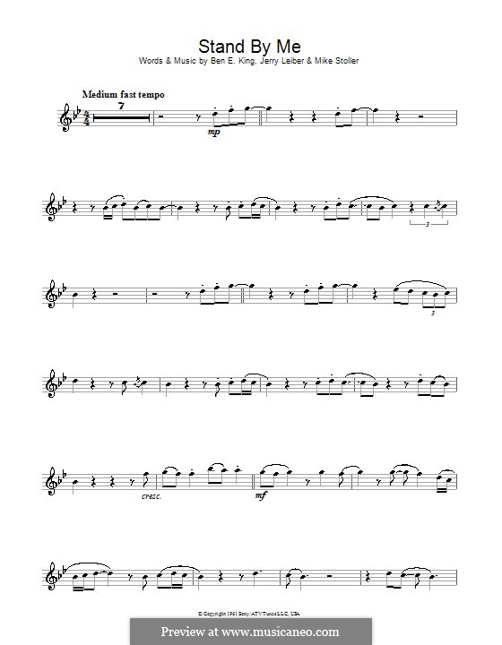 Stand By Me by B.E. King, J. Leiber, M. Stoller sheet music on MusicaNeo