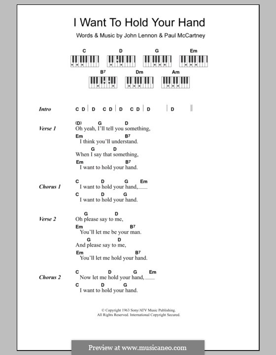 I Want to Hold Your Hand (The Beatles) by J. Lennon, P. McCartney on