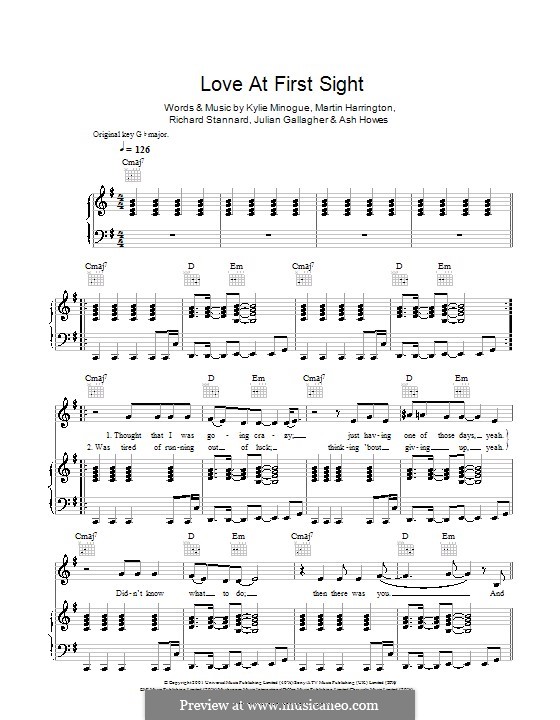 Love at First Sight by A. Howes, J. Gallagher, K. Minogue, M