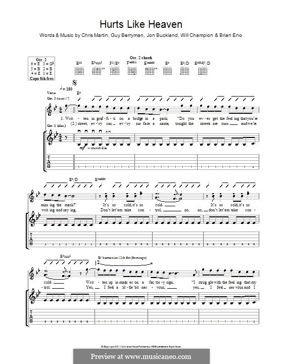 Hurts Like Heaven (Coldplay) by B. Eno, C. Martin, G. Berryman, J