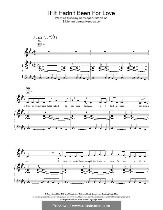 If It Hadn't Been for Love (Adele) by C. Stapleton, M.J. Henderson on