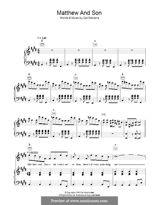 Matthew and Son by C. Stevens sheet music on MusicaNeo