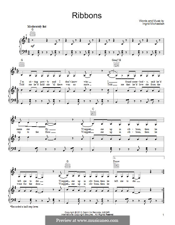 Ribbons by I. Michaelson sheet music on MusicaNeo