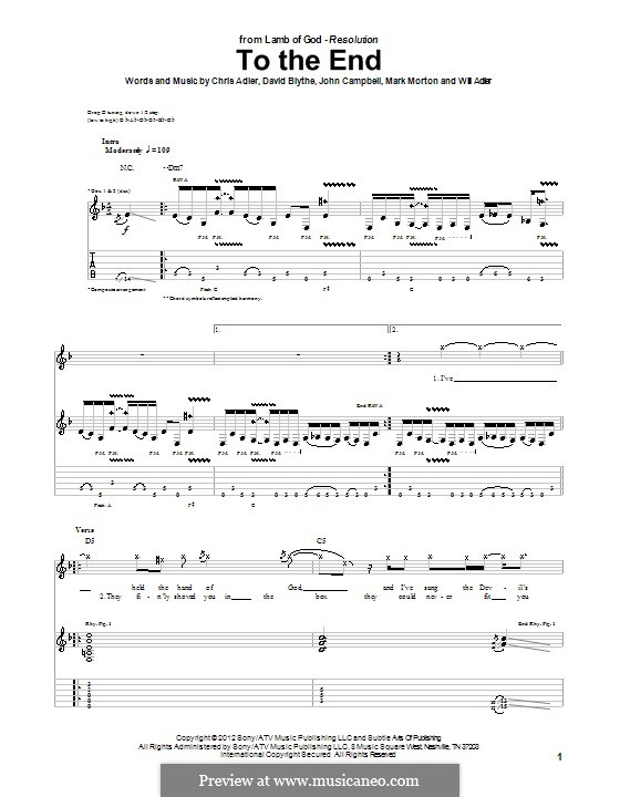 To the End (Lamb of God) by C. Adler, D. Blythe, J. Campbell, M. Morton