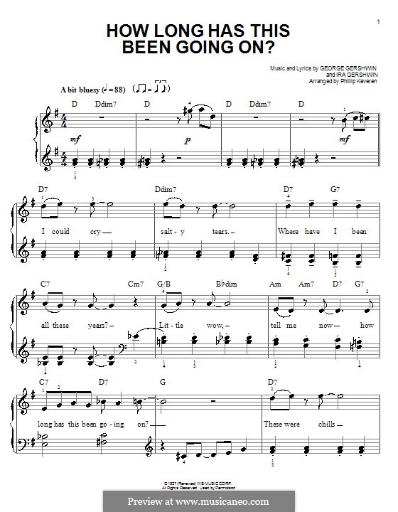 How Long Has This Been Going On? by G. Gershwin sheet