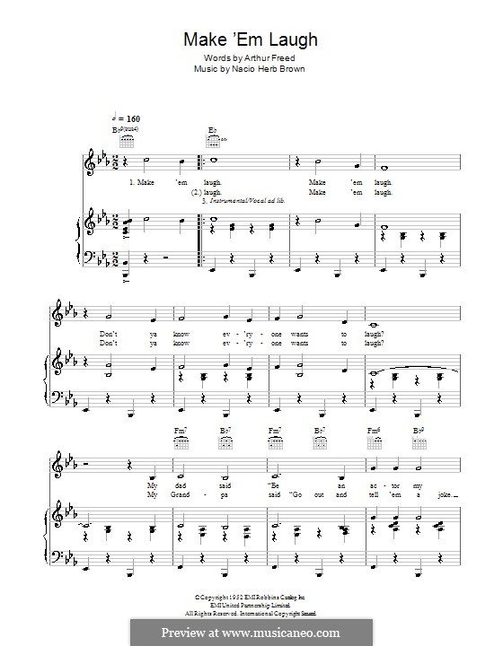 Make 'Em Laugh (from Singin' in the Rain) by N.H. Brown on MusicaNeo