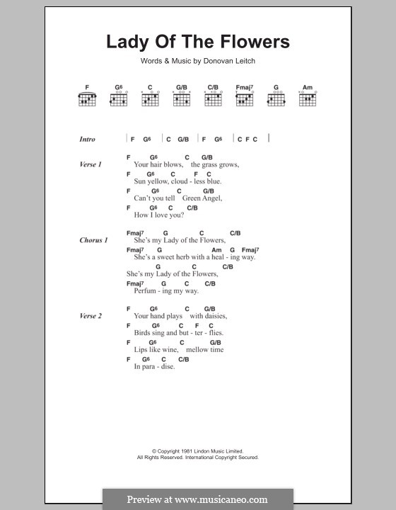 Lady of the Flowers by D. Leitch sheet music on MusicaNeo