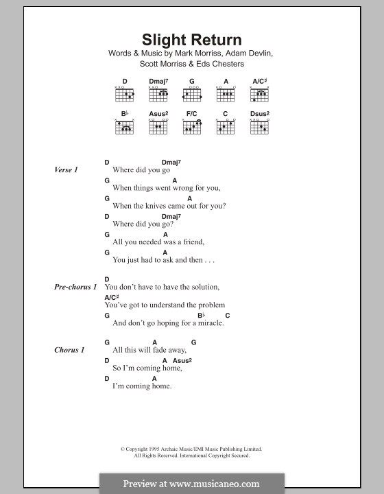 Slight Return (The Bluetones) by A. Devlin, E. Chesters, M. Morriss, S