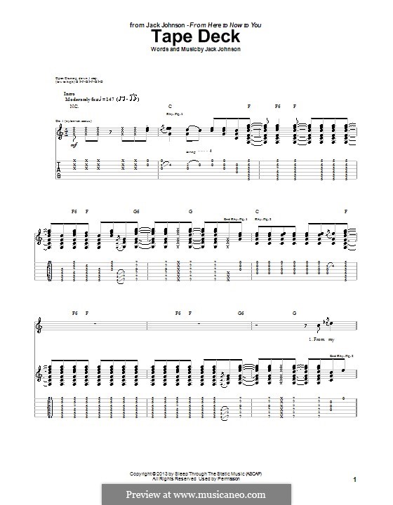 Tape Deck by J. Johnson sheet music on MusicaNeo